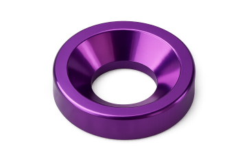 Aluminium Rosette für Senkkopfschrauben in Violett